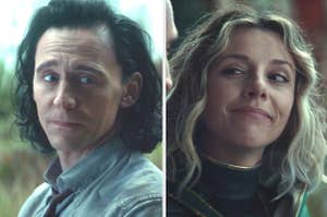 Loki and Sylvie looking at each other in "Loki" Episode 5