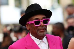 Spike Lee is photographed at the Cannes Film Festival red carpet