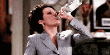 Grace from &quot;Will and Grace,&quot; drinking booze by the handle.