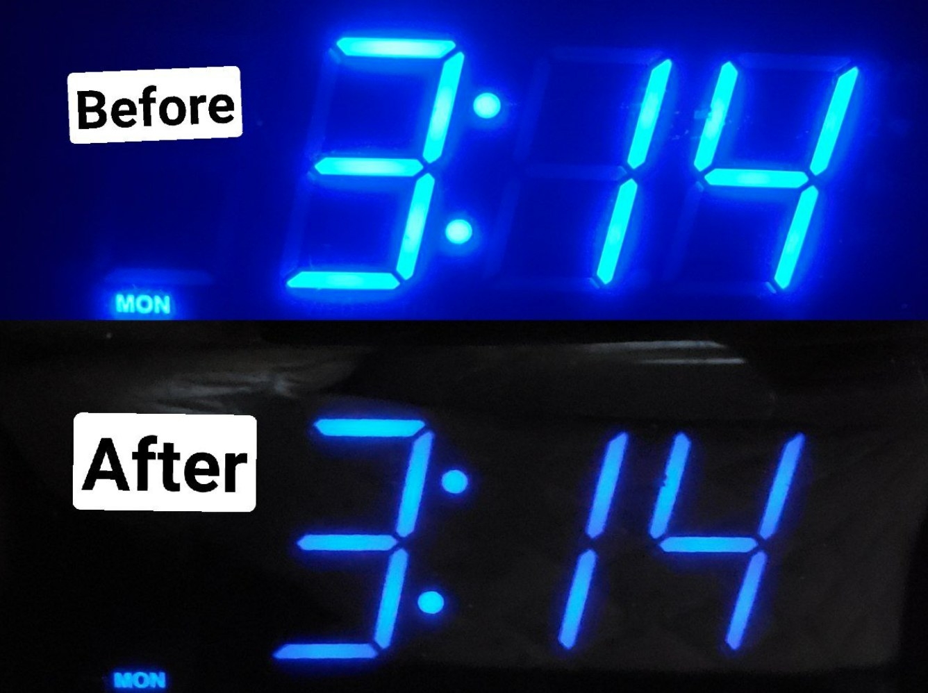 the before and after of the dimming LED converter