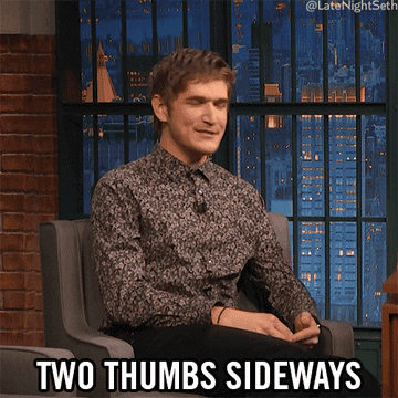 Bo on a talk show saying &quot;Two thumbs sideways&quot;