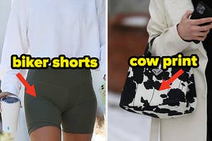 Are biker shorts or cow print trendy or cheugy