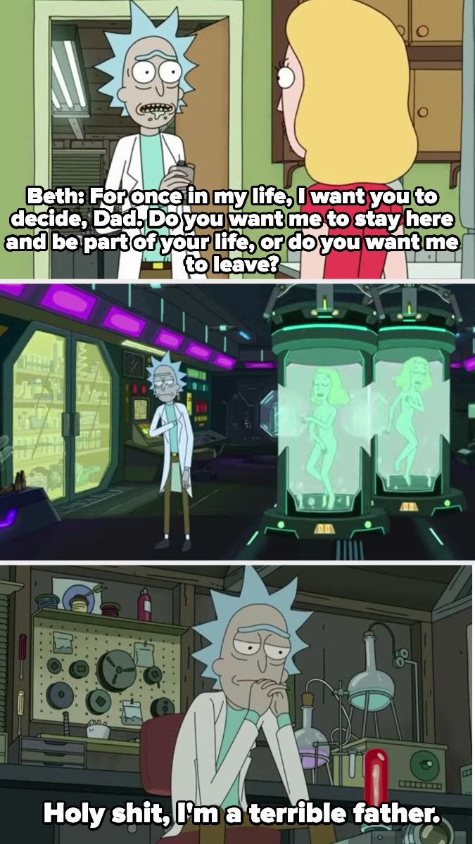 Rick realizes he doesn't know which of his daughters is a clone