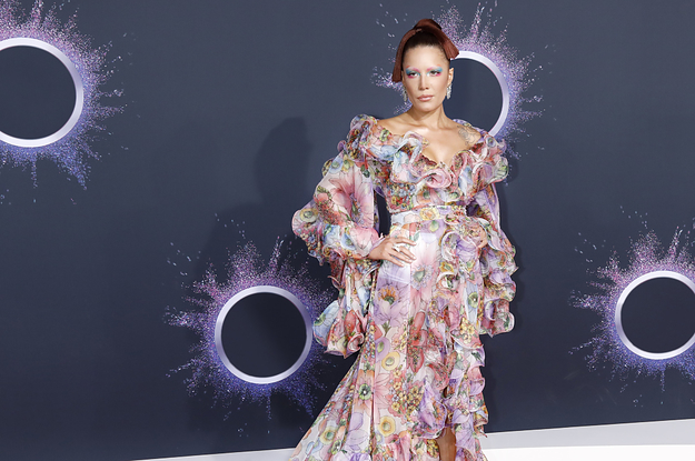 Halsey is photographed at a red carpet event