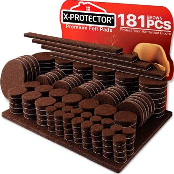 the 181-piece set of brown felt pads 