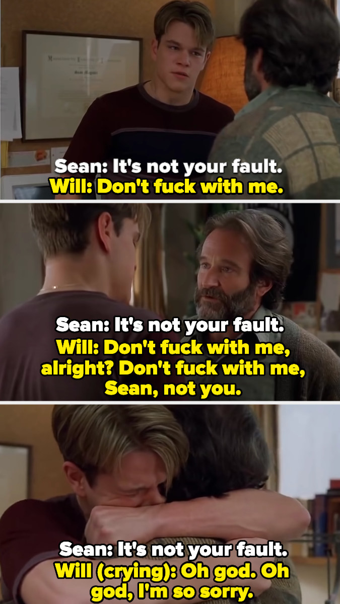 Sean tells Will it's not his fault and Will breaks down