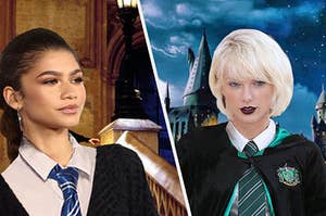 Zendaya and Taylor Swift as new made-up harry potter characters