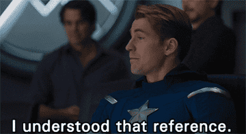 Captain America saying &quot;I understood that reference&quot;
