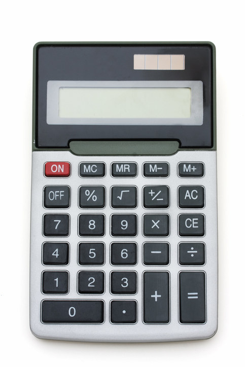 A photograph of a calculator