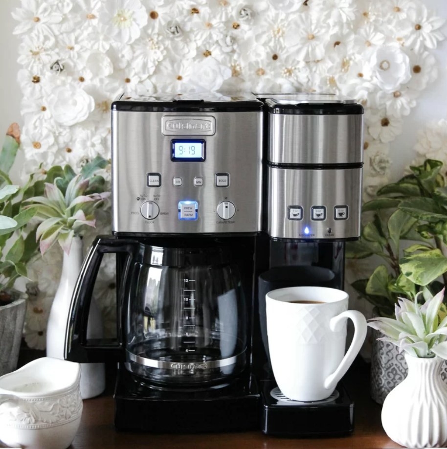 Cuisinart coffee maker with single cup option