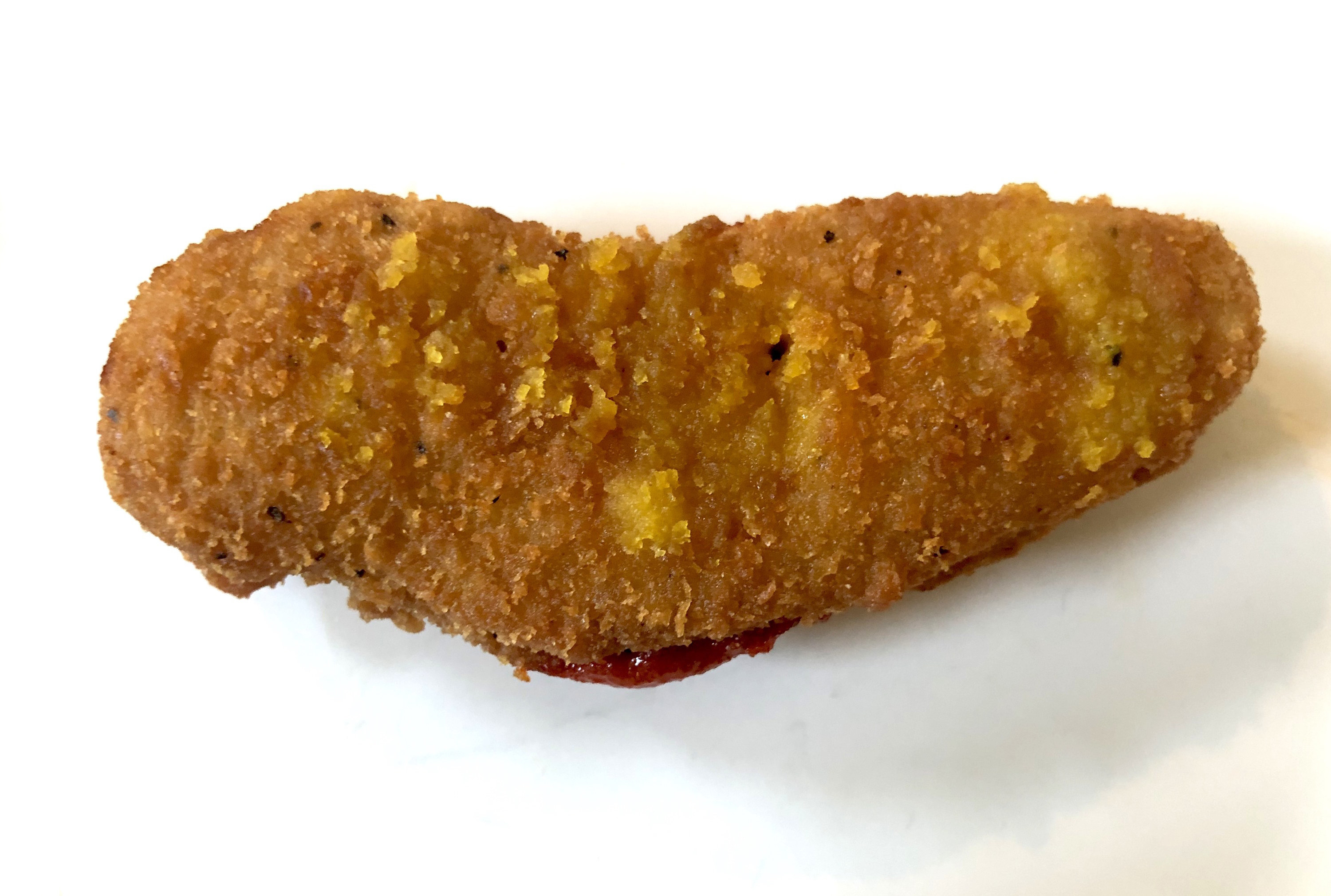 a chicken tender on a plate