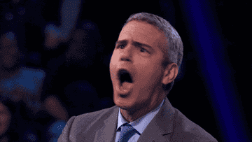 Andy Cohen looks super shocked on set of FOX&#x27;s &quot;Love Connection&quot;