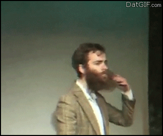 A man caressing his glorious beard