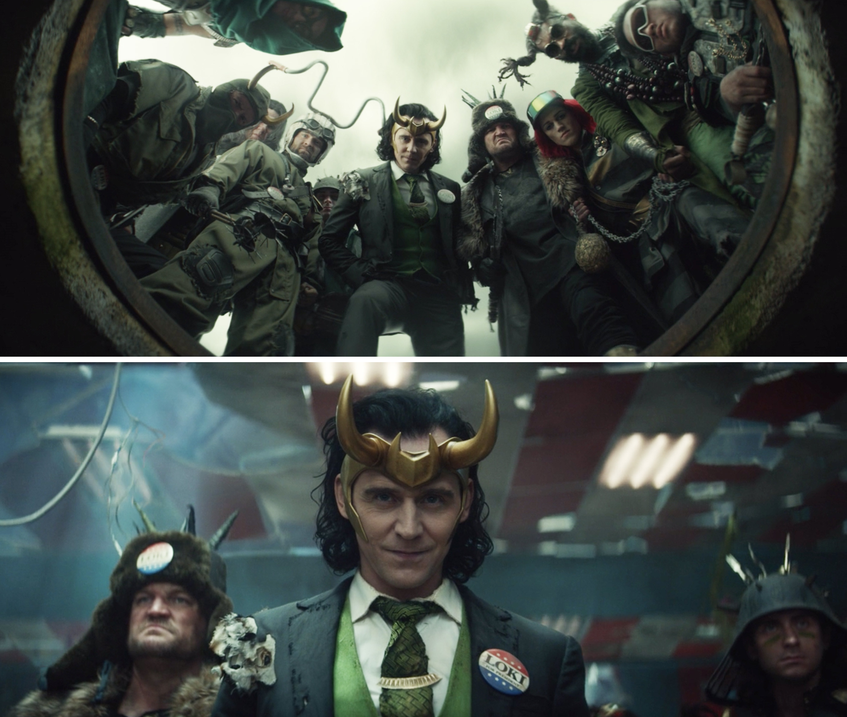 President Loki looking down at Loki