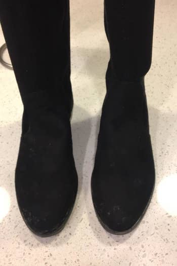 a reviewer photo of the same boots now clean 