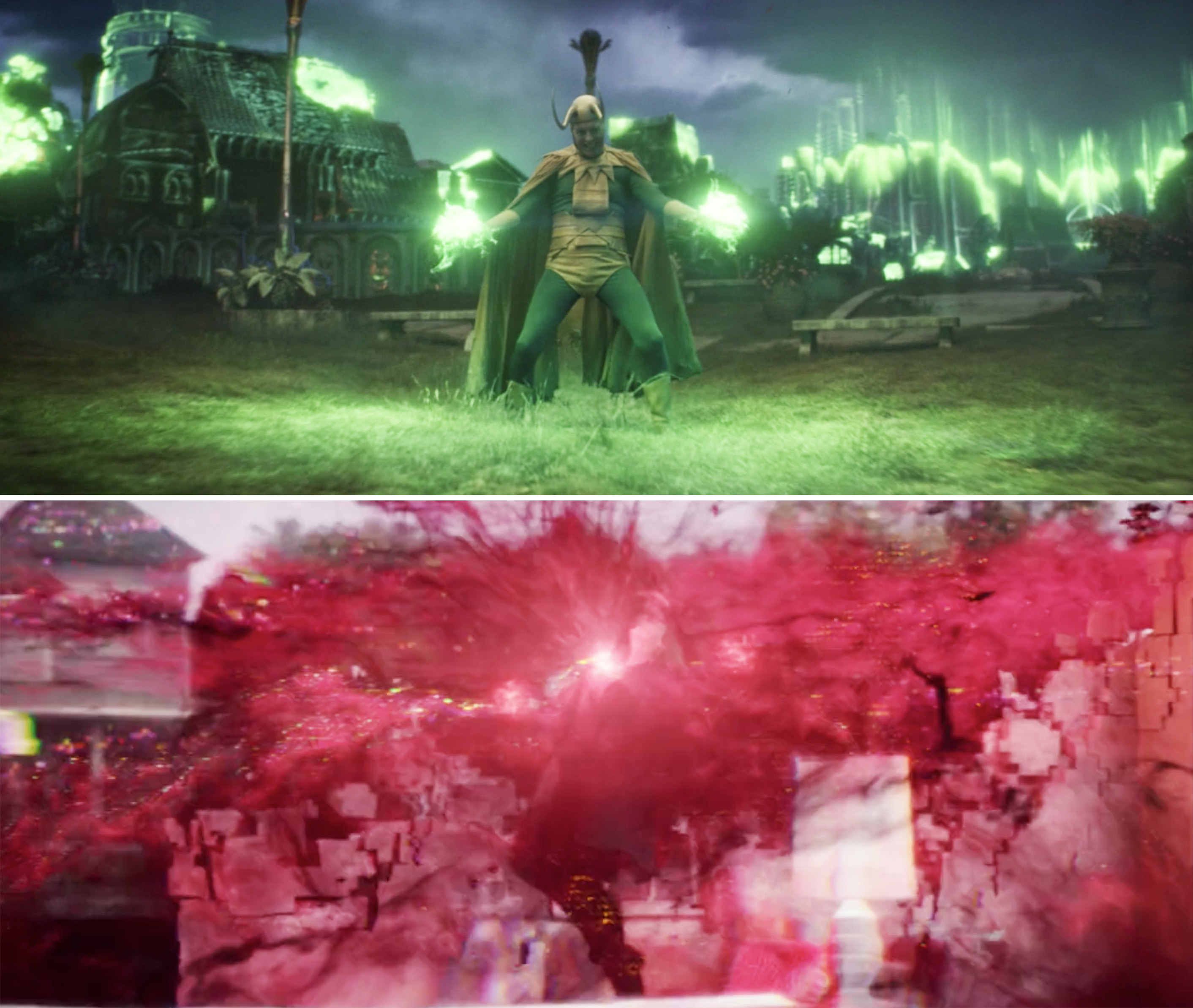 Classic Loki using his magic vs. Wanda Maximoff