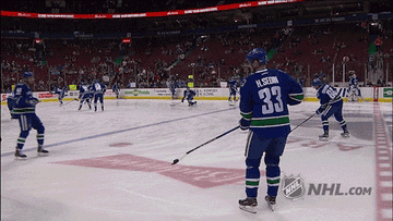 The Canucks on the ice