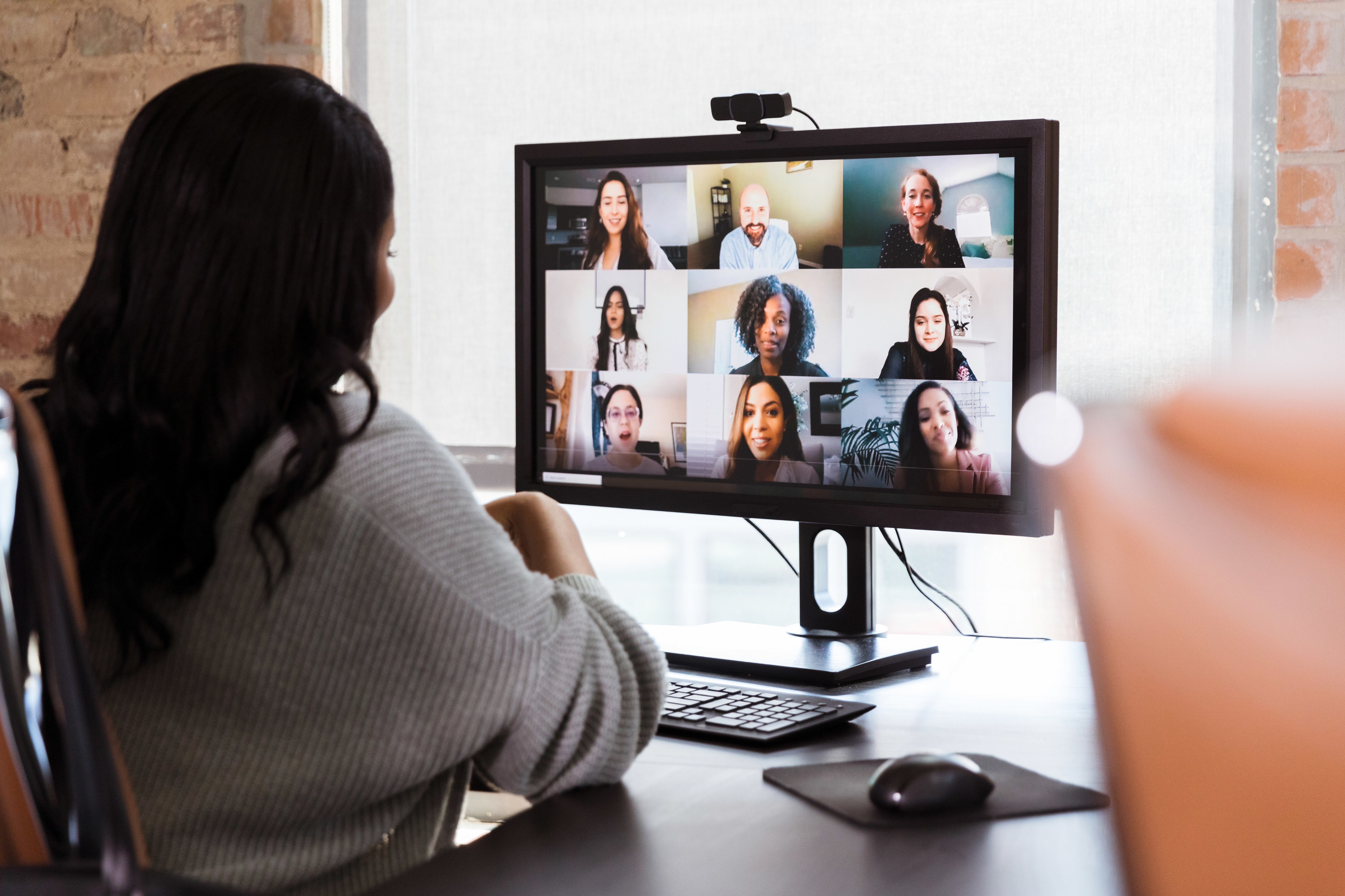 Women on a zoom call for work