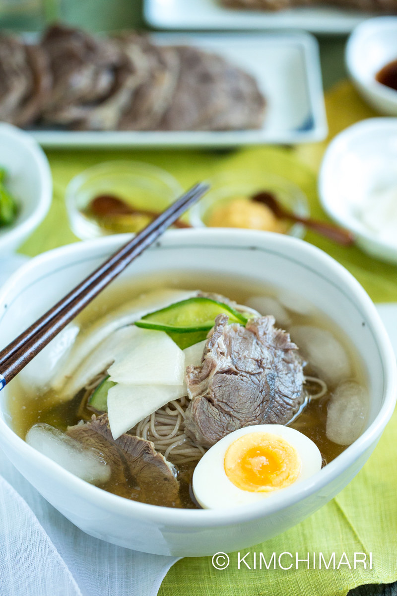 Mul Naengmyeon (Korean Cold Noodle Soup)