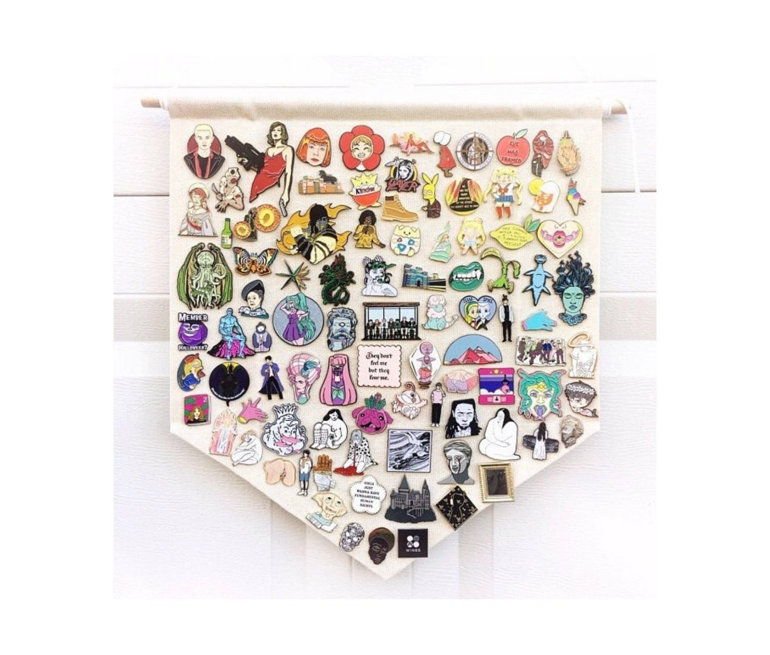 enamel pin display banner