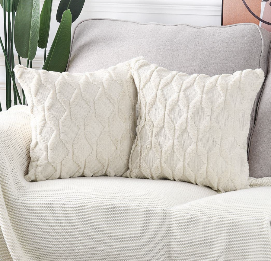 cream beige throw pillows