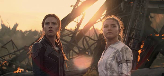 Scarlett Johansson and Florence Pugh as Nat and Yelena