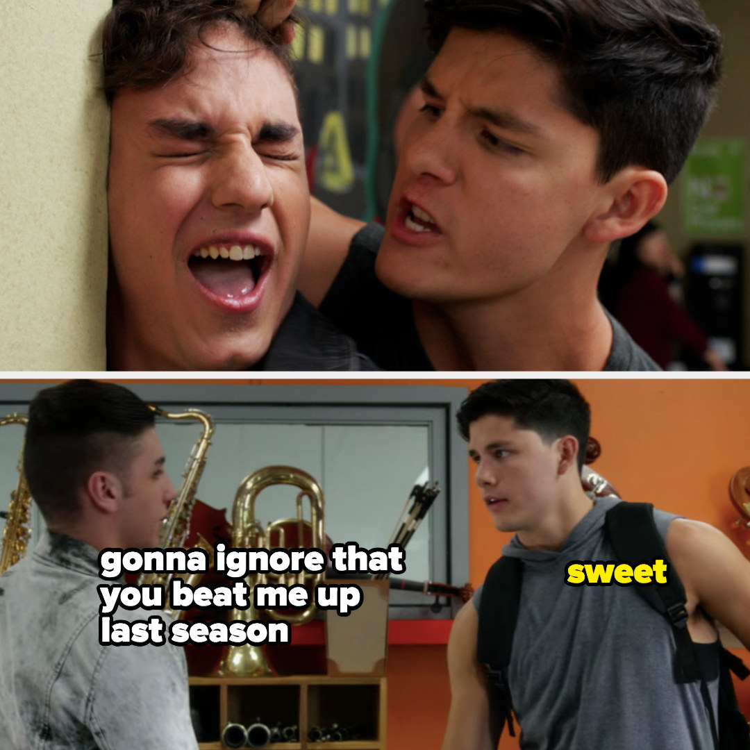 plot Holes, Zig has a dispute with Jonah in Degrassi: The Next Generation. Yet in Degrassi: Next Class,  the two act like they’ve just met. 