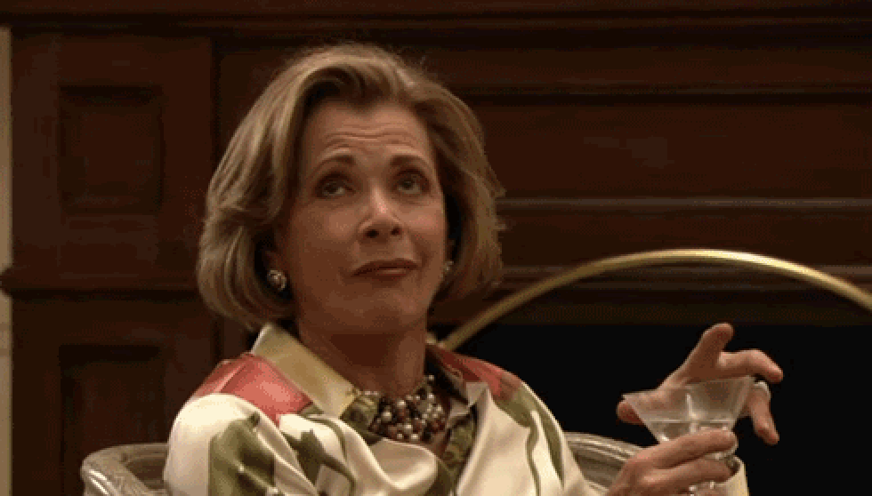 Lucille Bluth rolling her eyes