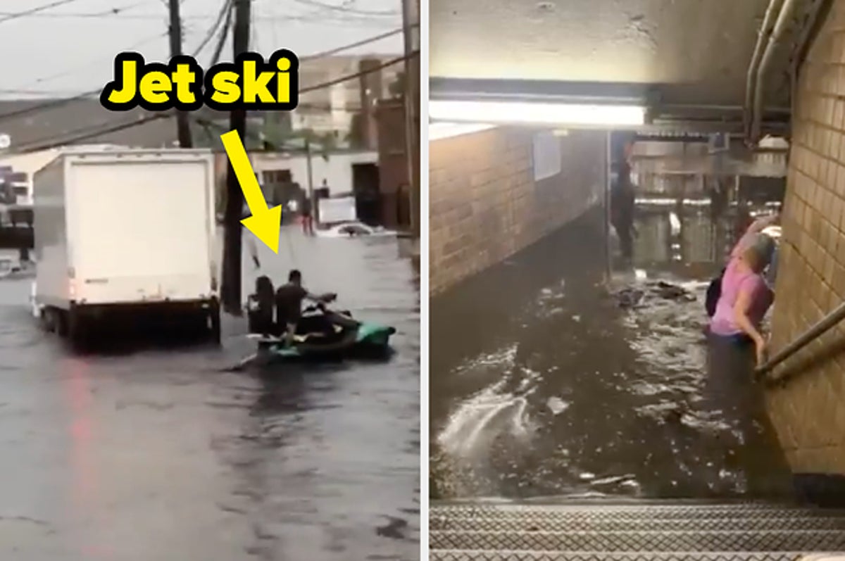 Terrifying footage shows major flooding in NYC subway