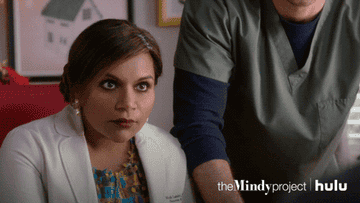 Mindy&#x27;s mouth drops open and she asks, &quot;What?&quot;