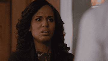 Olivia Pope looks away in disgust