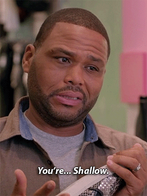 Anthony Anderson saying, &quot;you&#x27;re shallow&quot;