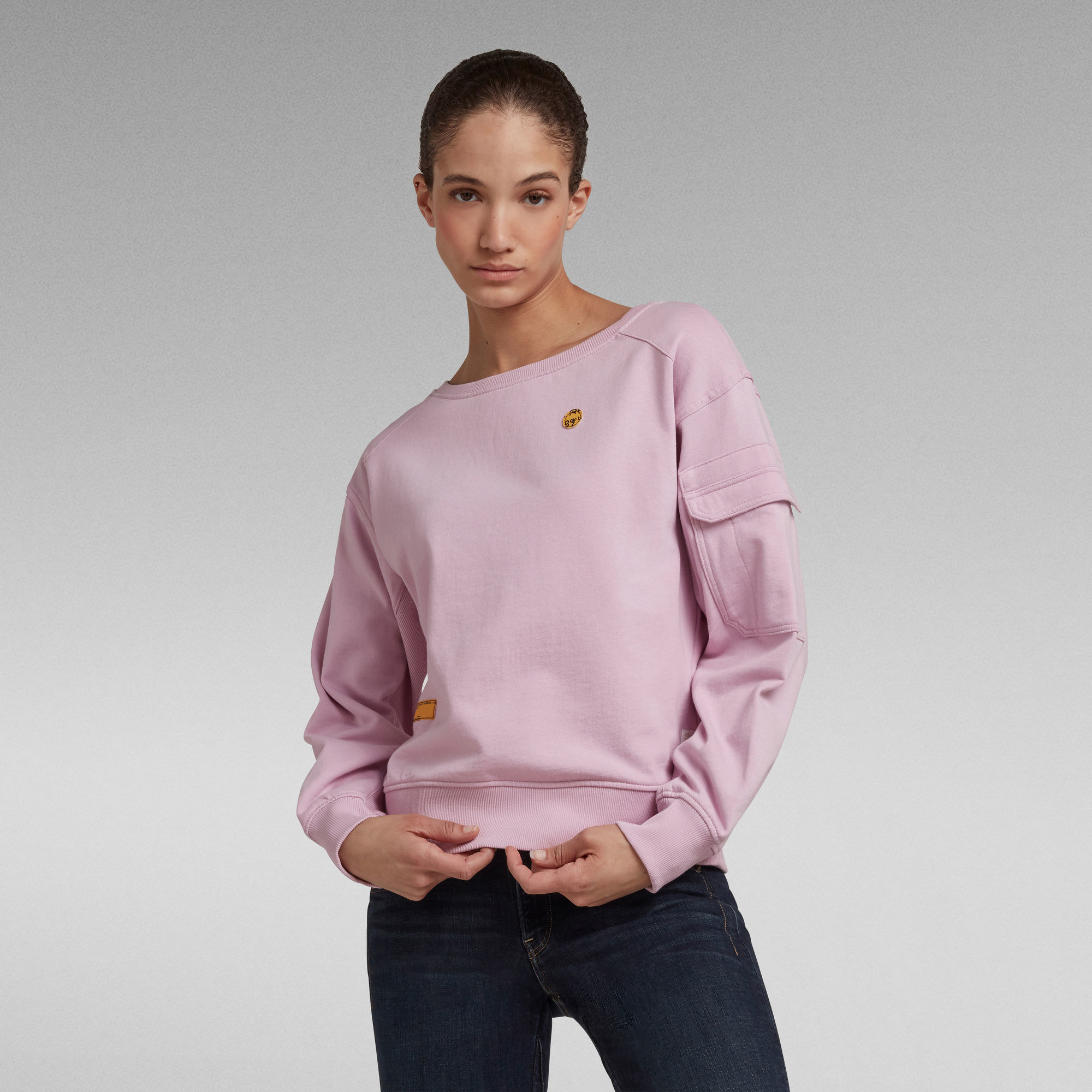 A model wears the sweater