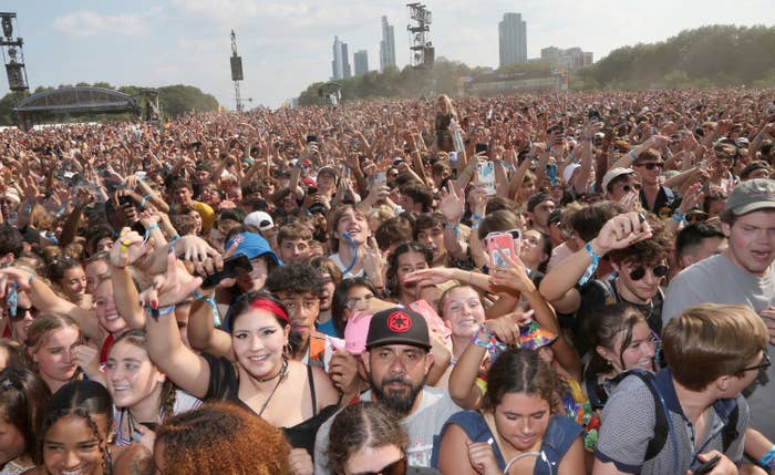 A crowd of people outdoors