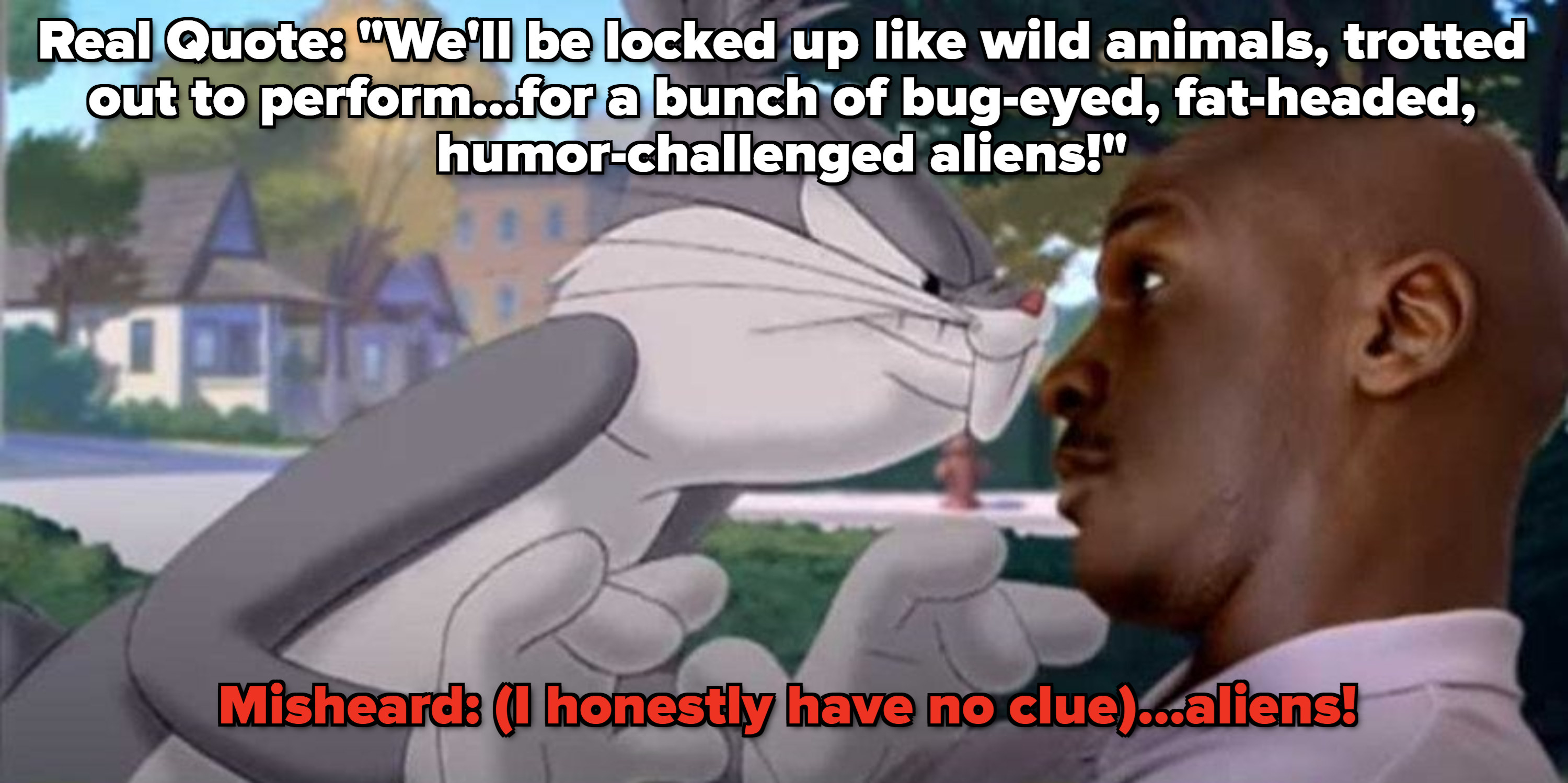 Bugs Bunny in Michael Jordan&#x27;s face