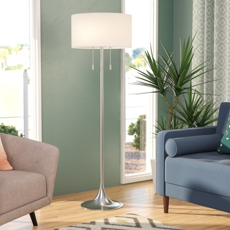 An image of a floor lamp inside a room