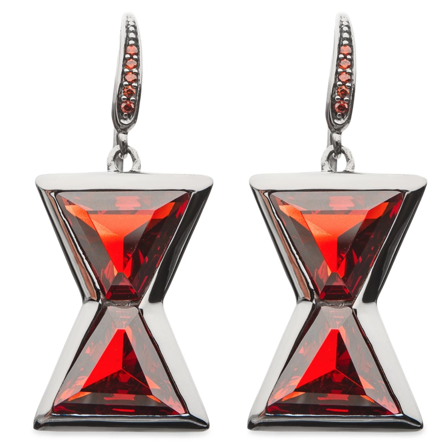 the red x black widow earrings