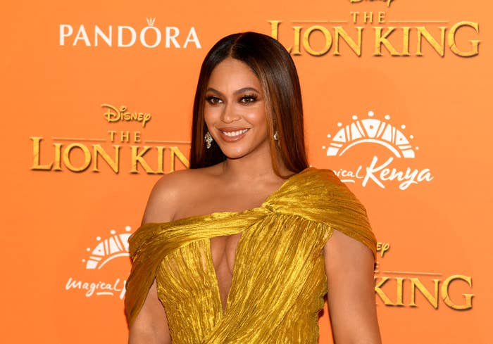 Beyoncé is photographed at the European premiere of Disney&#x27;s The Lion King in 2019