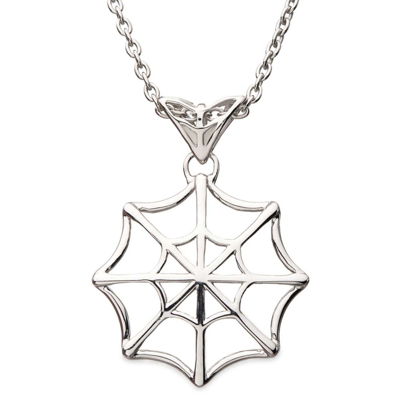 the silver web necklace