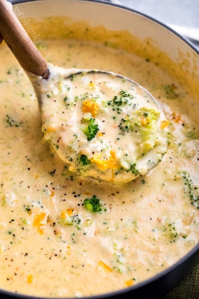 Creamy broccoli cheddar soup