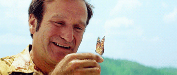 Robin Williams letting a butterfly fly off of his finger in &quot;Patch Adams&quot;