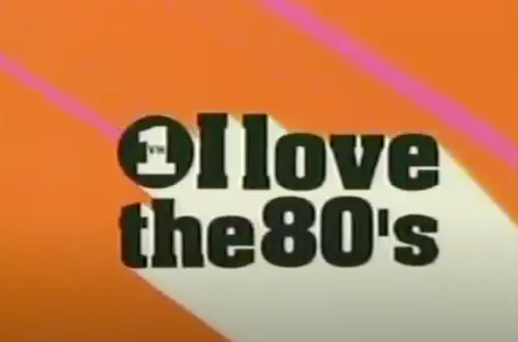 I love the &#x27;80s logo set on orange background