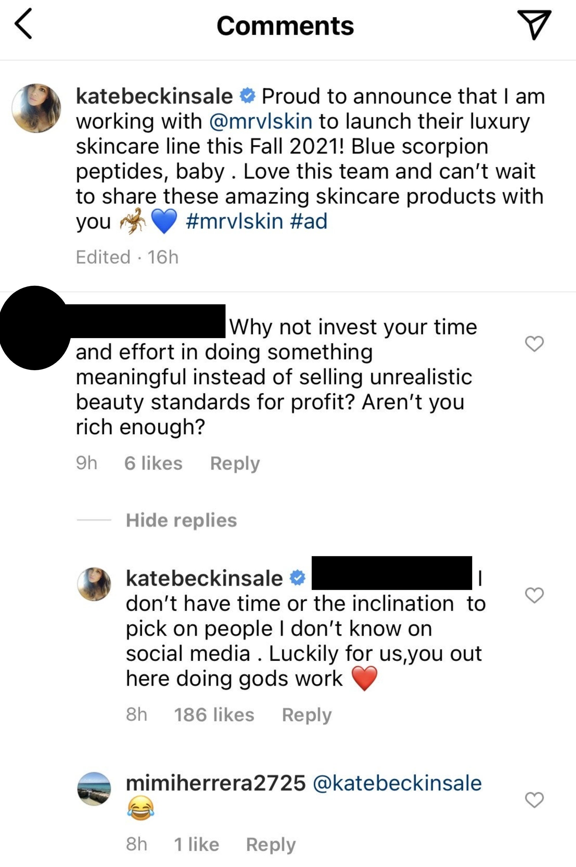 Kate Beckinsale Got Into It With An Instagram Commenter