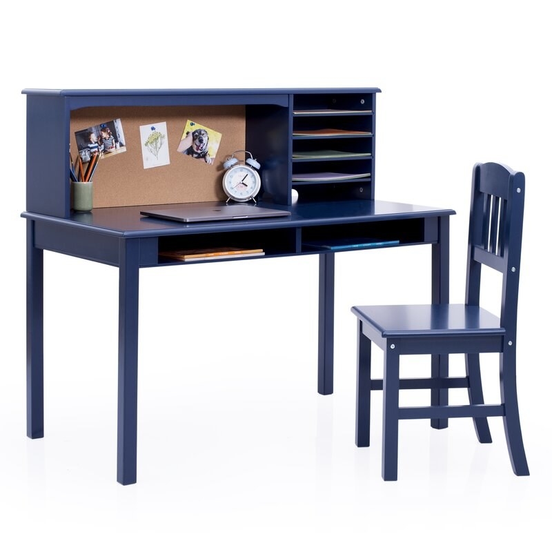 A writing desk and chair set