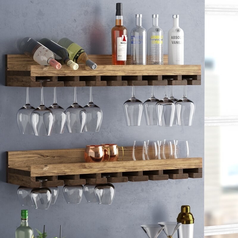 A mountable wine rack