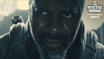 GIF of Idris Elba looking intense in The Suicide Squad