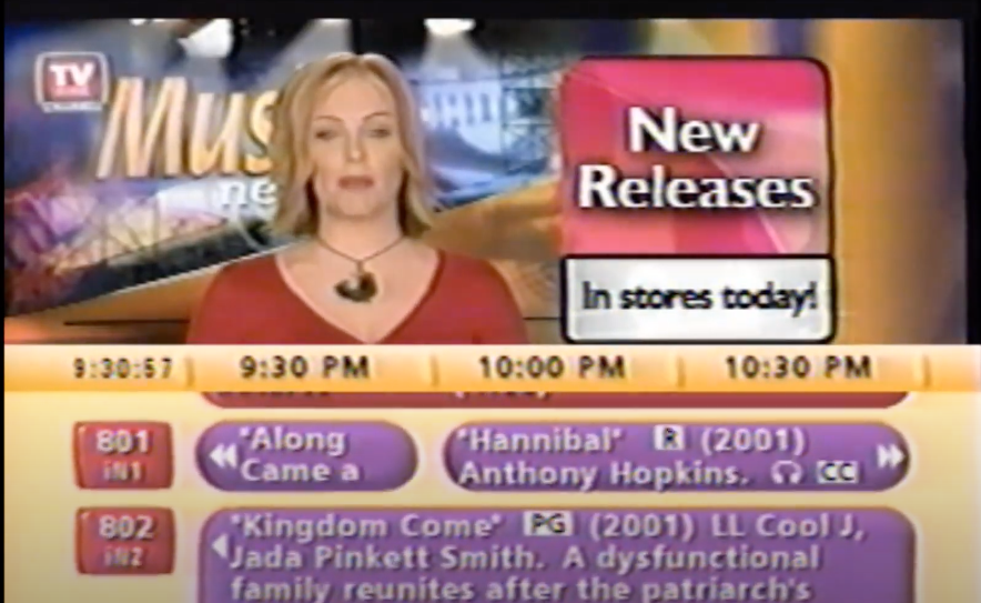 Screenshot of TV Guide Channel from 2002