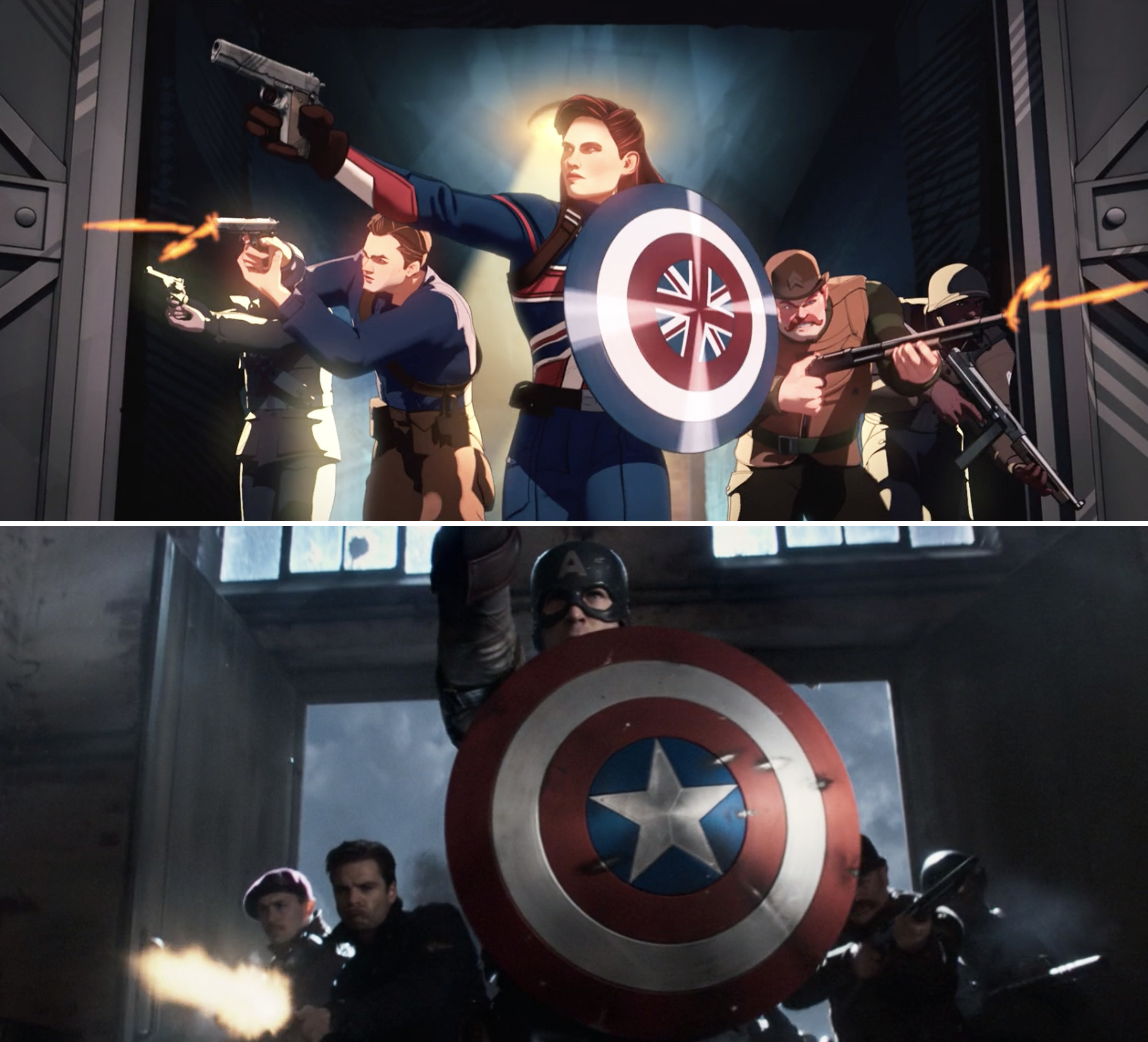 Peggy and the Howling Commandos vs. Steve and the Howling Commandos