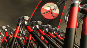Animated marching hammers in the film Pink Floyd: The Wall. 
