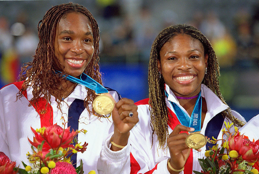 winning gold with her sister venus